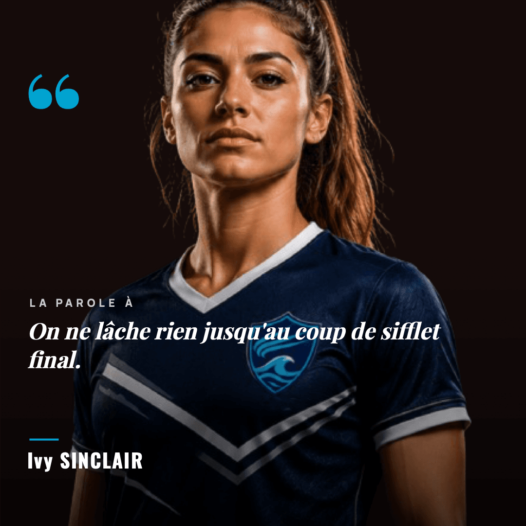 Citation de joueuse au format carré, créée avec Timline